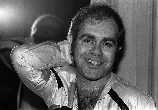 Rock superstar Sir Elton John during his American tour 1979