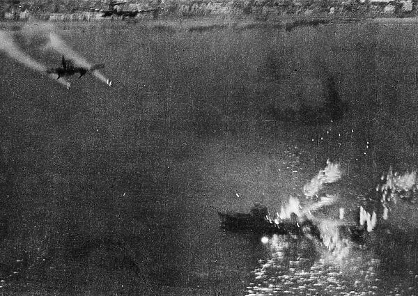 Rocket firing Beaufighters of RAF Coastal Command, led by Wing Coriander A. Gadd, D. F. C