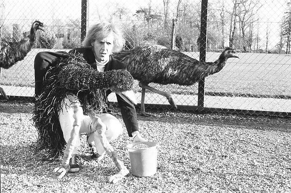 Rod Hull and emu seen here at Twycross Zoo in Leicestershire