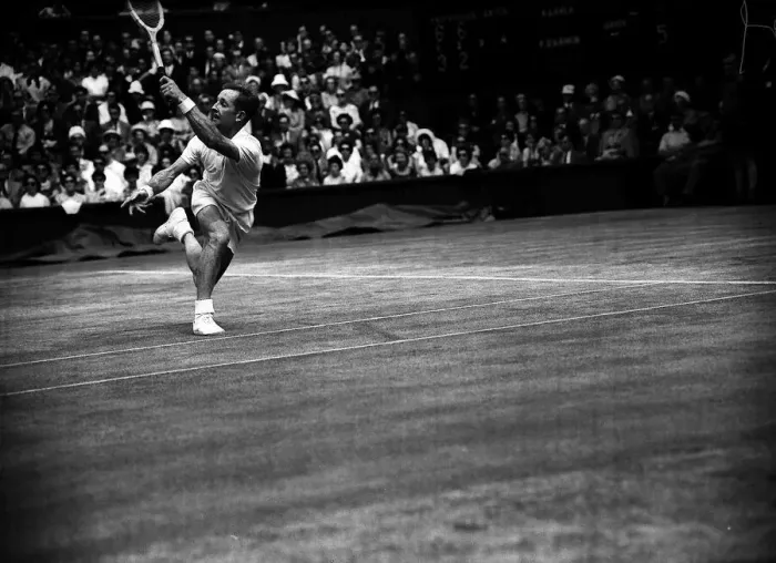 Framed Print : Rod Laver on the centre court at Wimbledon 1962 Championships Framed Print : Rod Laver on the centre court at Wimbledon 1962 Championships