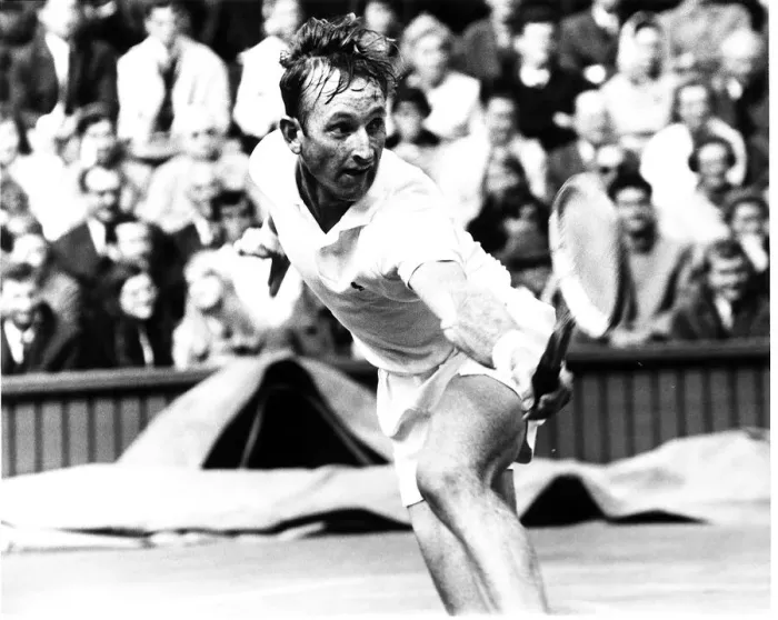 Framed Print : Rod Laver at Wimbledon June 1968 Framed Print : Rod Laver at Wimbledon June 1968