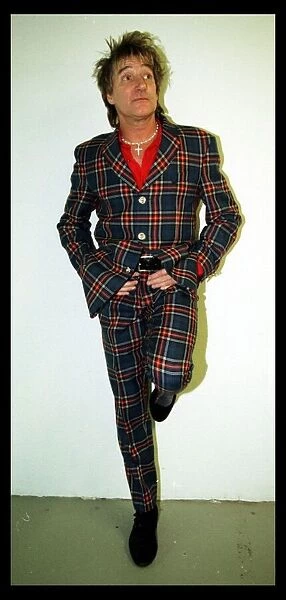 Rod Stewart Tartan suit Keil Germany December 1998 wearing suit in tartan army