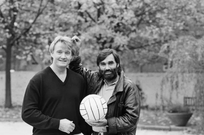 Framed Print : Rodney Marsh (left) and George Best (right) pictured together in 1987 Framed Print : Rodney Marsh (left) and George Best (right) pictured together in 1987