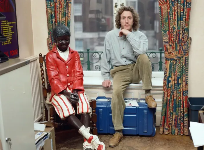 Framed Print : Roger Daltrey, lead singer of British rock group The Who, pictured in his London office Framed Print : Roger Daltrey, lead singer of British rock group The Who, pictured in his London office