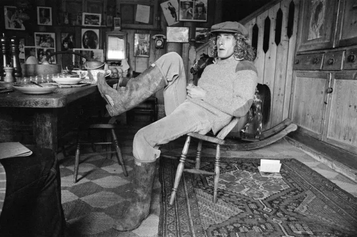 Framed Print : Roger Daltrey, lead singer of The Who rock group, at home on his 300 acre farm in Sussex Framed Print : Roger Daltrey, lead singer of The Who rock group, at home on his 300 acre farm in Sussex