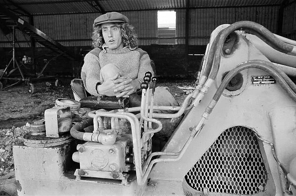 Roger Daltrey, lead singer of The Who rock group, at home on his 300 acre farm in Sussex