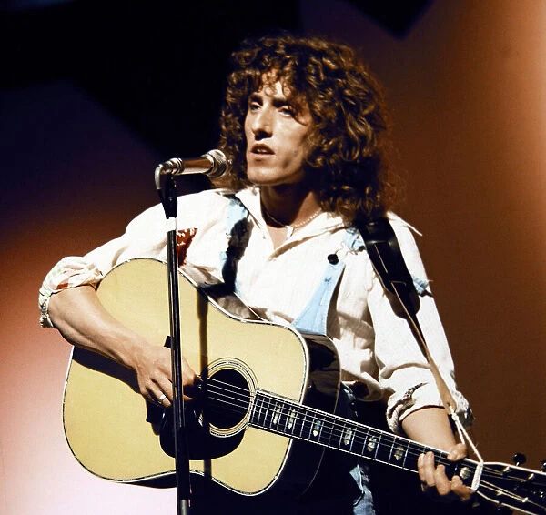 Roger Daltrey seen here performing solo during rehearsals for the BBC television