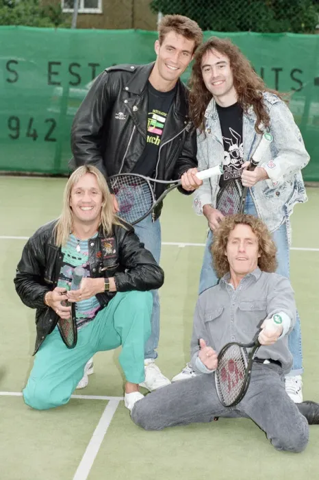 Framed Print : Roger Daltrey, singer of British rock group The Who with Australian tennis player Pat Framed Print : Roger Daltrey, singer of British rock group The Who with Australian tennis player Pat