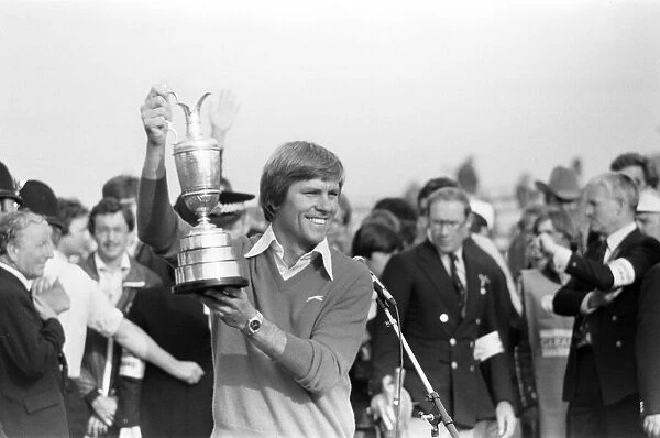 Bill Rogers, 29, from Texas, wins the 1981 Open golf championship at Sandwich, Kent