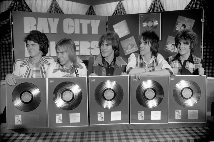 Framed Print : Rolling In Gold: The Bay City Rollers. March 1975 75-01648 Framed Print : Rolling In Gold: The Bay City Rollers. March 1975 75-01648