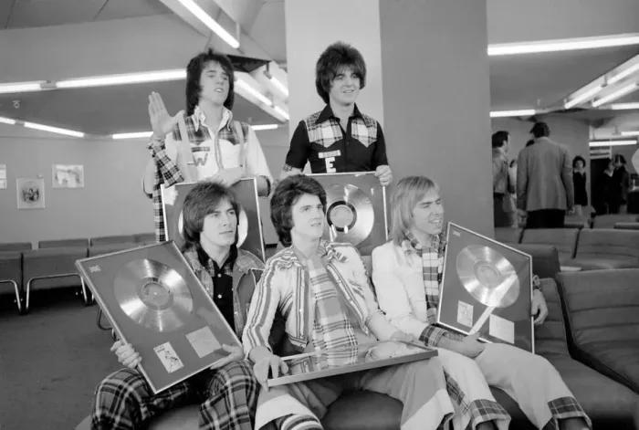 Framed Print : Rolling In Gold: The Bay City Rollers. March 1975 75-01648-005 Framed Print : Rolling In Gold: The Bay City Rollers. March 1975 75-01648-005