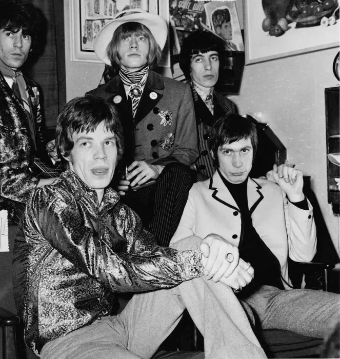 Framed Print : The Rolling Stones: 22nd January 1967 backstage before their appearance on Sunday Night