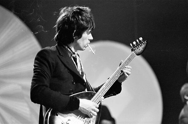 The Rolling Stones: 22nd January 1967 Keith Richards during their appearance on Sunday
