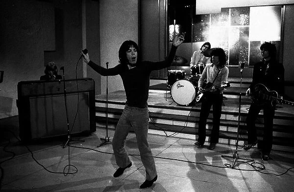 The Rolling Stones: 29th November 1968 during rehearsals at the Wembley Park Studios for