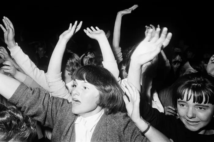 Framed Print : The Rolling Stones at the ABC Cinema in Carlisle. Female fans