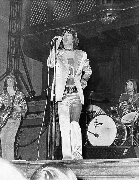 The Rolling Stones appearing at Newcastle City Hall, Newcastle Upon Tyne in 1971