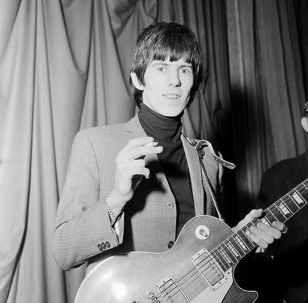 The Rolling Stones backstage at The ABC Theatre, Belfast. Keith Richards