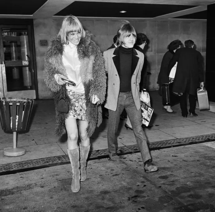 Framed Print : Rolling Stones: Brian Jones with girlfriend Anita Pallenberg at Los angeles airport 2nd Framed Print : Rolling Stones: Brian Jones with girlfriend Anita Pallenberg at Los angeles airport 2nd