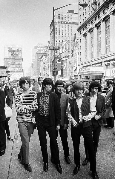 The Rolling Stones on Broadway. l-r Mick Jagger, Keith Richards, Charlie Watts
