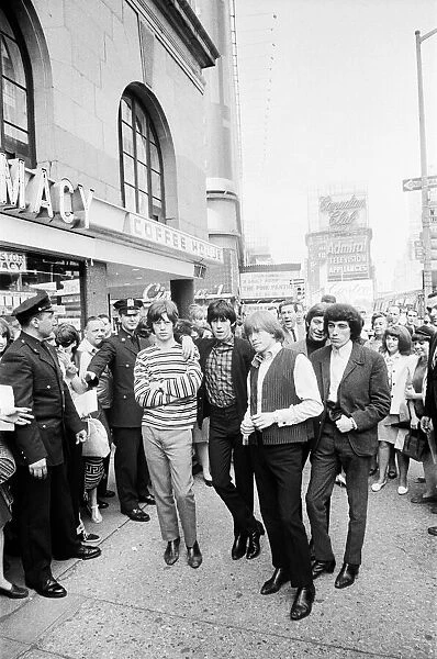 The Rolling Stones on Broadway, New York during their visit to the USA