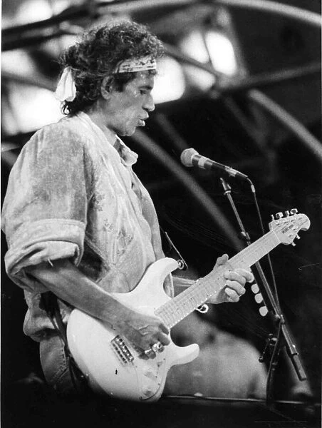 Rolling Stones - Cardiff - 17th July 1990 - Cardiff Arms Park - picture shows Keith