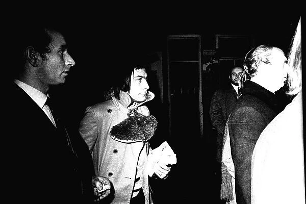 Rolling Stones Charlie Watts arriving at Newcastle City Hall on Thursday 4th March 1971