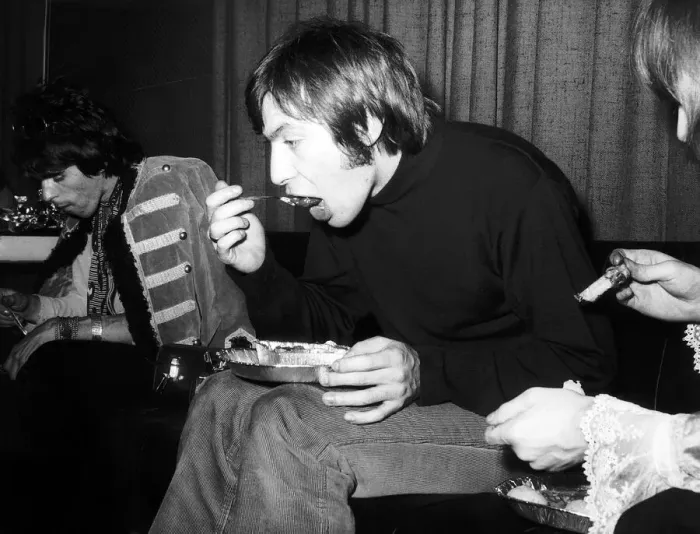 Framed Print : Rolling Stones Charlie Watts & Keith Richards sit in control room at Olympic Studios 19th Framed Print : Rolling Stones Charlie Watts & Keith Richards sit in control room at Olympic Studios 19th
