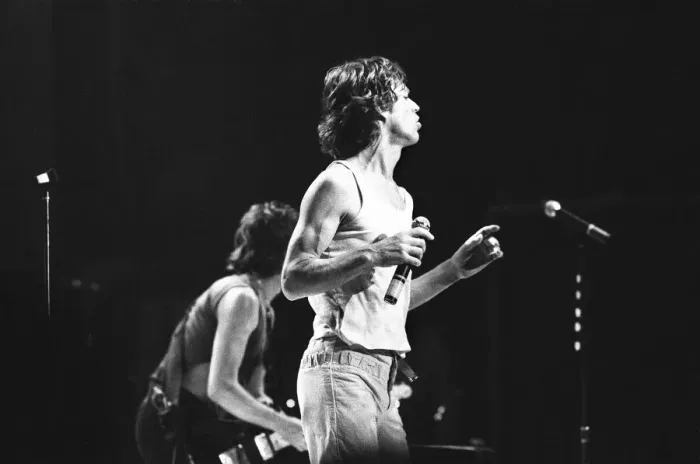 Framed Print : The Rolling Stones in concert at the Capital Theatre Aberdeen. 26th May 1982