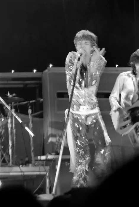 Framed Print : Rolling Stones concert for Nicaragua. Held at The Forum, Inglewood, Los Angeles