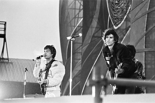 Rolling Stones in concert at St James Park, Newcastle. 23rd June 1982
