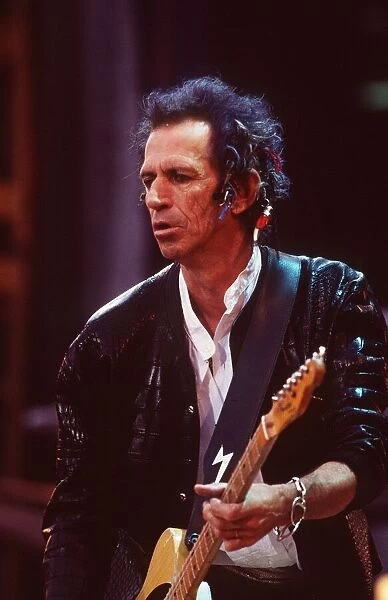 Rolling Stones in concert at Wembley Stadium 11th June 1999 Keith Richards playing
