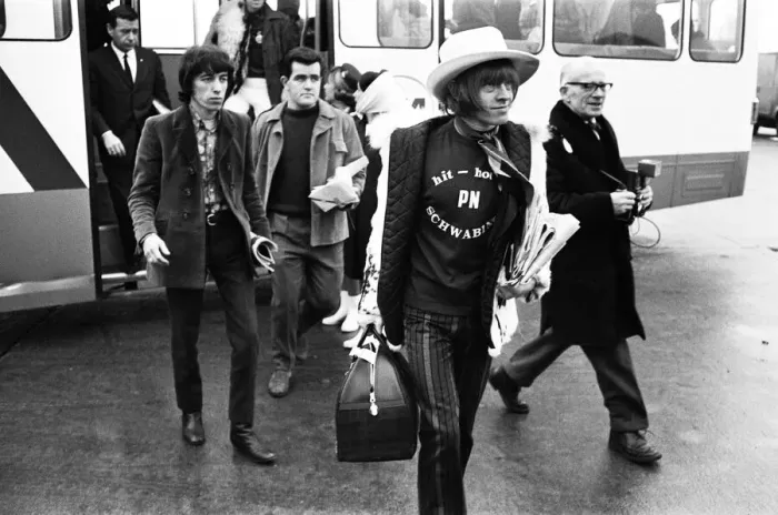 Framed Print : The Rolling Stones departure for America where they are to appear on the Ed Sullivan