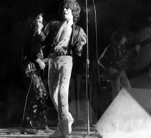 The Rolling Stones European Tour 1973, Mick Jagger on stage at the Kings Hall, Belle Vue