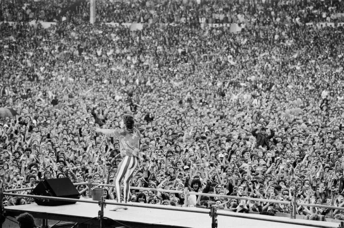 Framed Print : The Rolling Stones European Tour 1982. Wembley Stadium