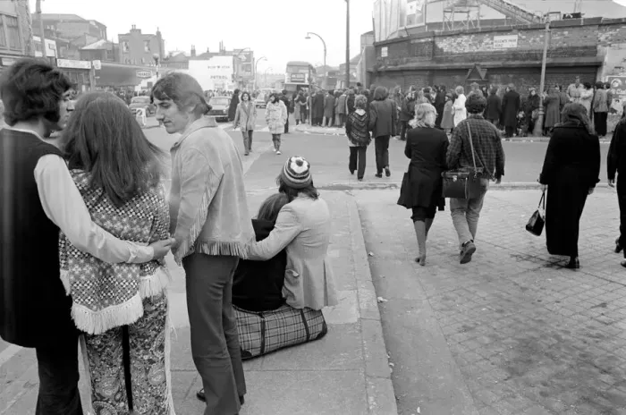 Framed Print : The Rolling Stones fans at the last concert of their tour at the Round House, London