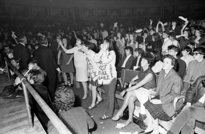 Framed Print : Rolling Stones fans at Royal Albert Hall, London. 23 September 1966 during their tour Framed Print : Rolling Stones fans at Royal Albert Hall, London. 23 September 1966 during their tour