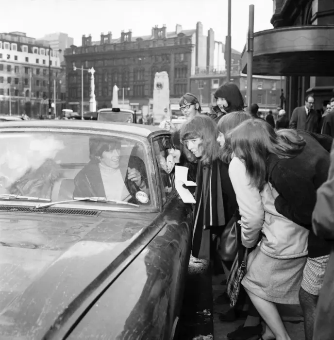 Framed Print : Rolling Stones: Keith Richards leaving Manchester in March 1965 possibly on 11 March