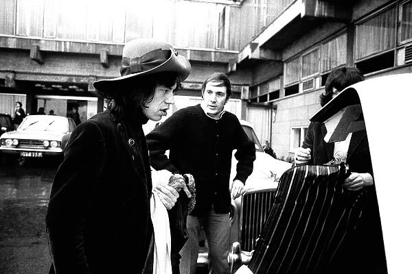 The Rolling Stones leaving a Newcastle Hotel 5th March 1971 after performing at the City