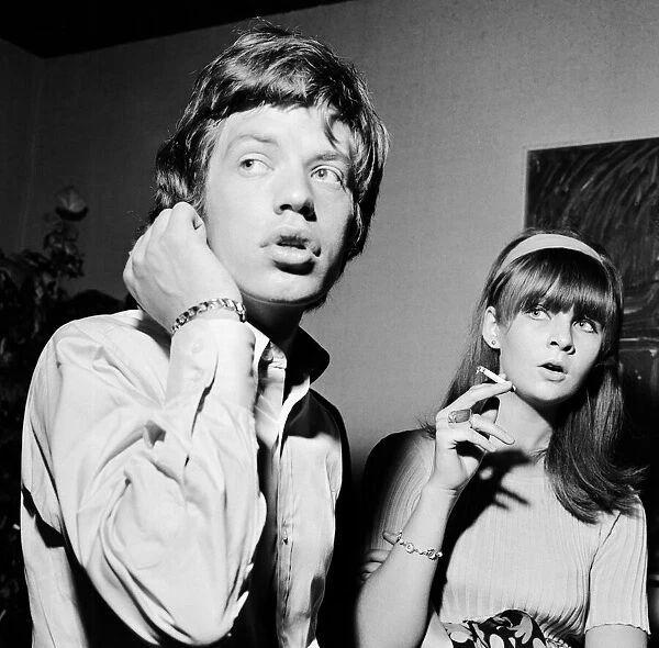 Rolling Stones: Mick Jagger and Chrissie Shrimpton at the wedding of David Bailey