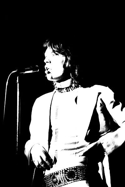 Rolling Stones: Mick Jagger in concert at the Newcastle City Hall 4th March 1971