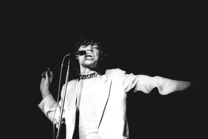 Framed Print : The Rolling Stones perform in concert at the Newcastle City Hall 4 March 1971 - Mick