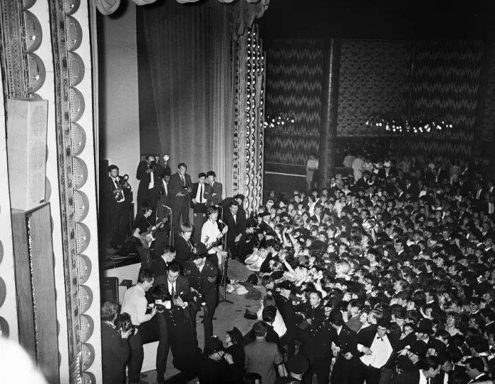 Framed Print : Rolling Stones performing in concert at the Belle Vue theatre, Manchester