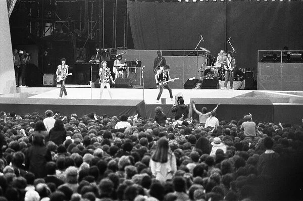 Rolling Stones performing live at Wembley Stadium. (Picture