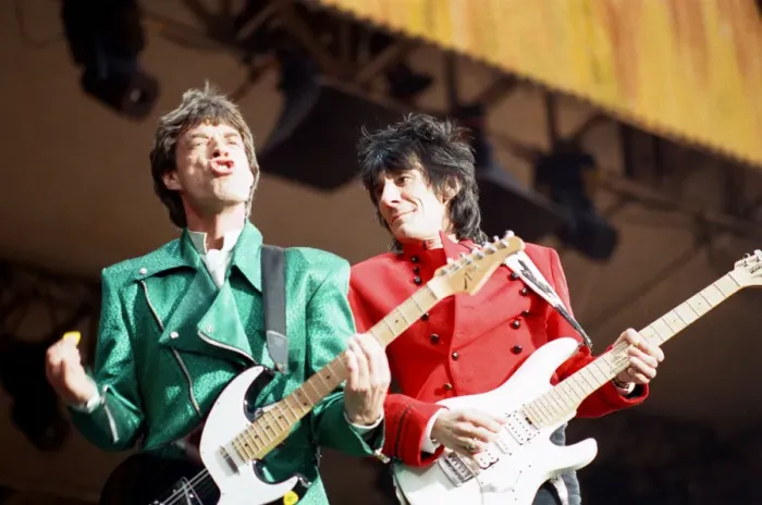 Framed Print : The Rolling Stones performing at Wembley Stadium, London, England. 4th July 1990 Framed Print : The Rolling Stones performing at Wembley Stadium, London, England. 4th July 1990