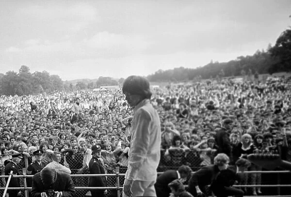 The Rolling Stones play at Longleat, the home of Lord Bath. Mick Jagger on stage