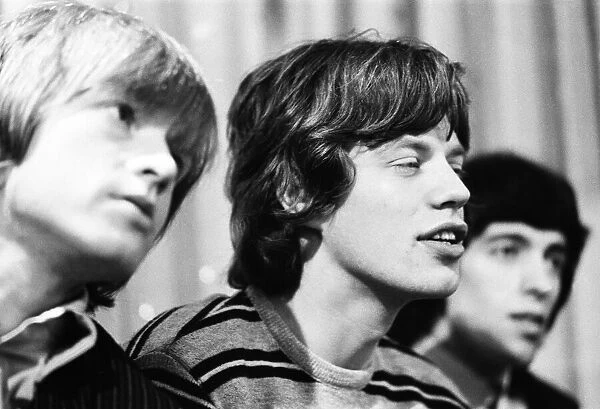 The Rolling Stones at a press conference after meeting fans on Broadway