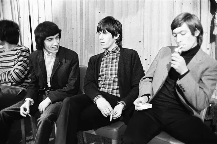Framed Print : The Rolling Stones at a press conference after meeting fans on Broadway Framed Print : The Rolling Stones at a press conference after meeting fans on Broadway