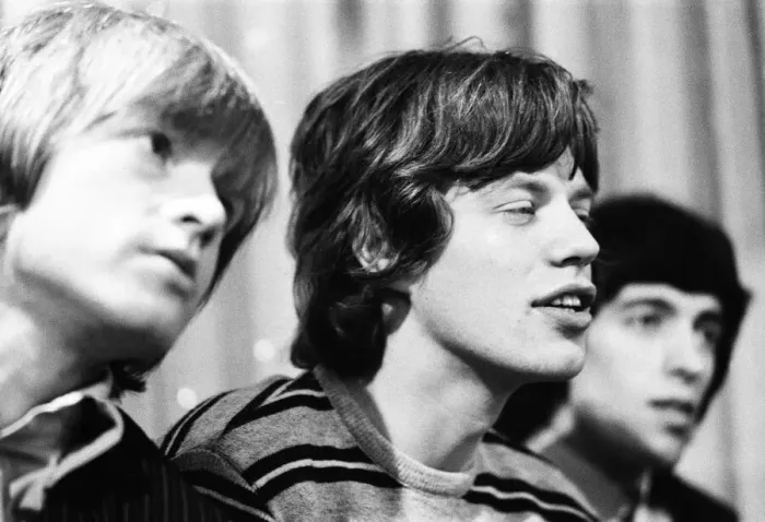 Framed Print : The Rolling Stones at a press conference after meeting fans on Broadway Framed Print : The Rolling Stones at a press conference after meeting fans on Broadway