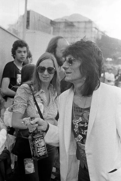 Rolling Stones: Ronnie Wood at Knebworth Pop Festival for a special appearance with