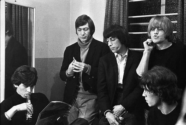 The Rolling Stones seen here backstage following the Stones concert at Regal Cinema